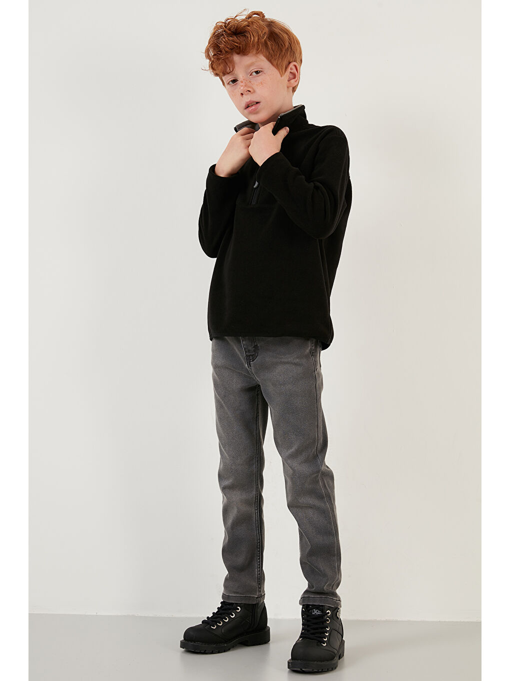 Mavi Yumuşak Dokulu Fermuarlı Dik Yaka Şardonlu 2'li Paket Polar 5905002S2-3