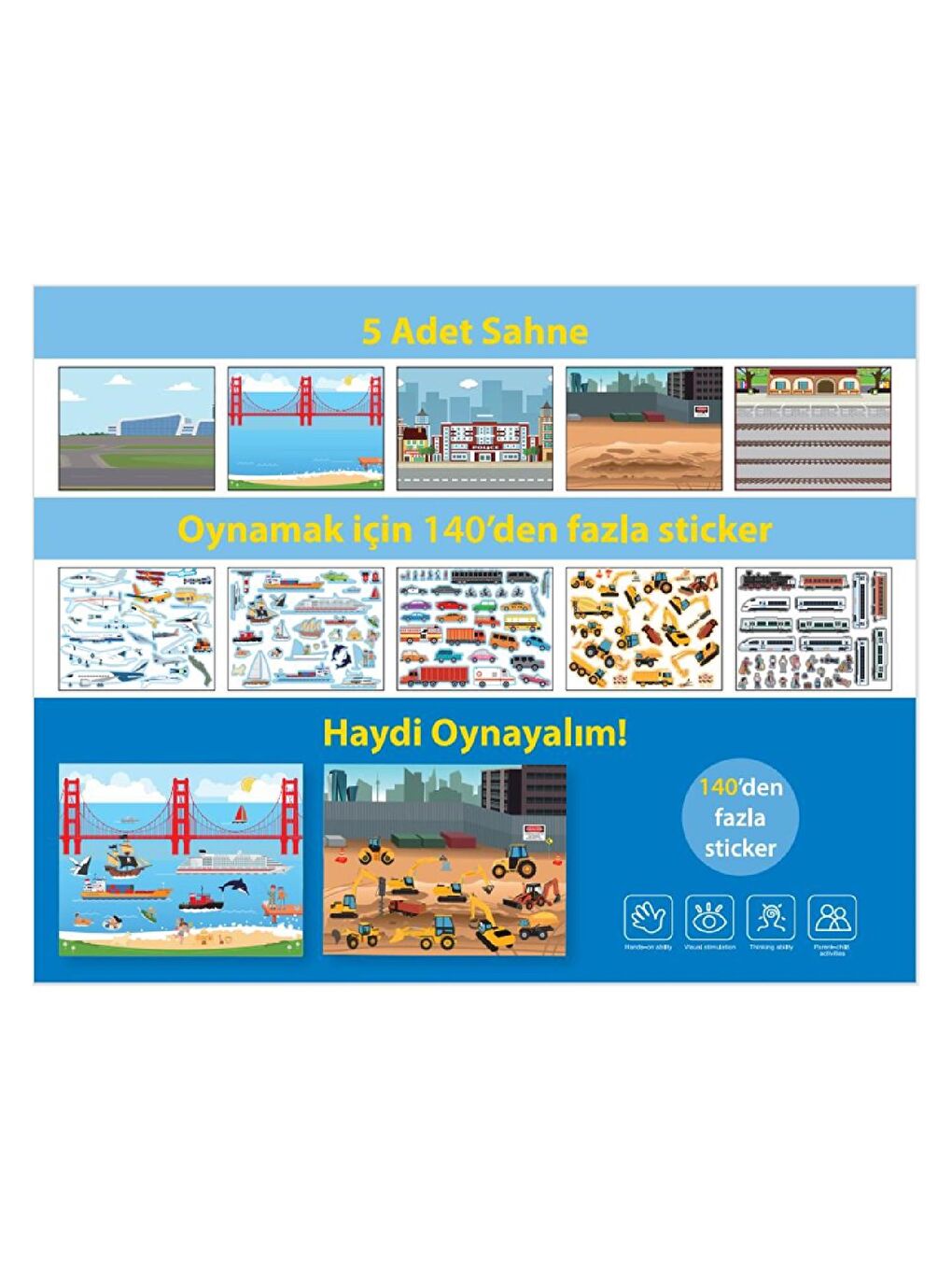 Tekrar Kullanılabilen Sticker Pad Taşıtlar (LS-603)-4