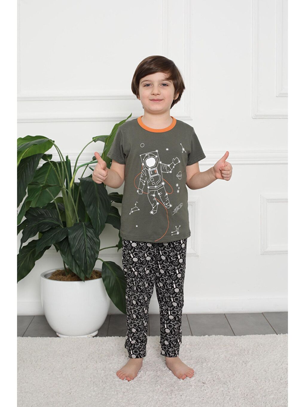 DomiKids Karışık Erkek Çocuk Kısa Kol Pijama Takım