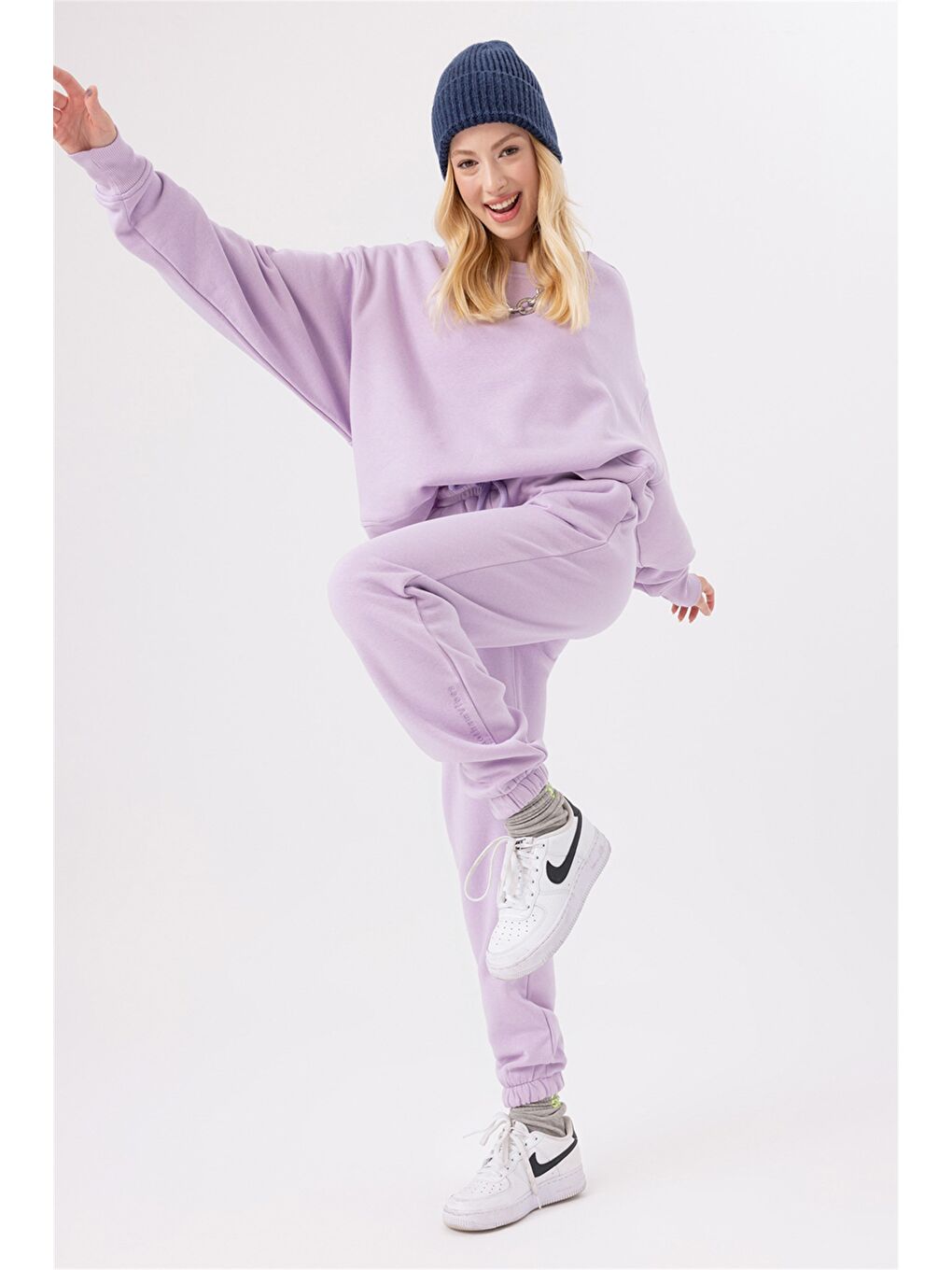 Kadın Jogger Lila Eşofman Altı-1