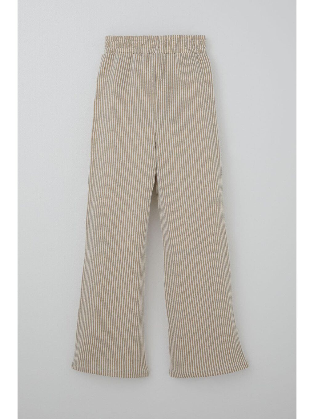 Kız Çocuk Pantolon Çizgili Fiyonk Bağcık Aksesuarlı Beli Lastik Detaylı Karışık Renk (4-8 Yaş)-1