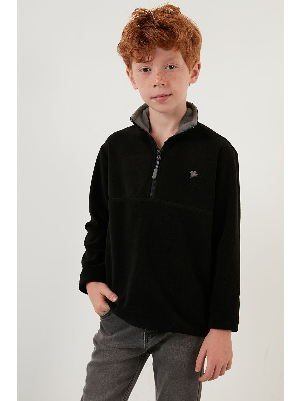 Turuncu Yumuşak Dokulu Fermuarlı Dik Yaka Şardonlu 2'li Paket Polar 5905002S2-2