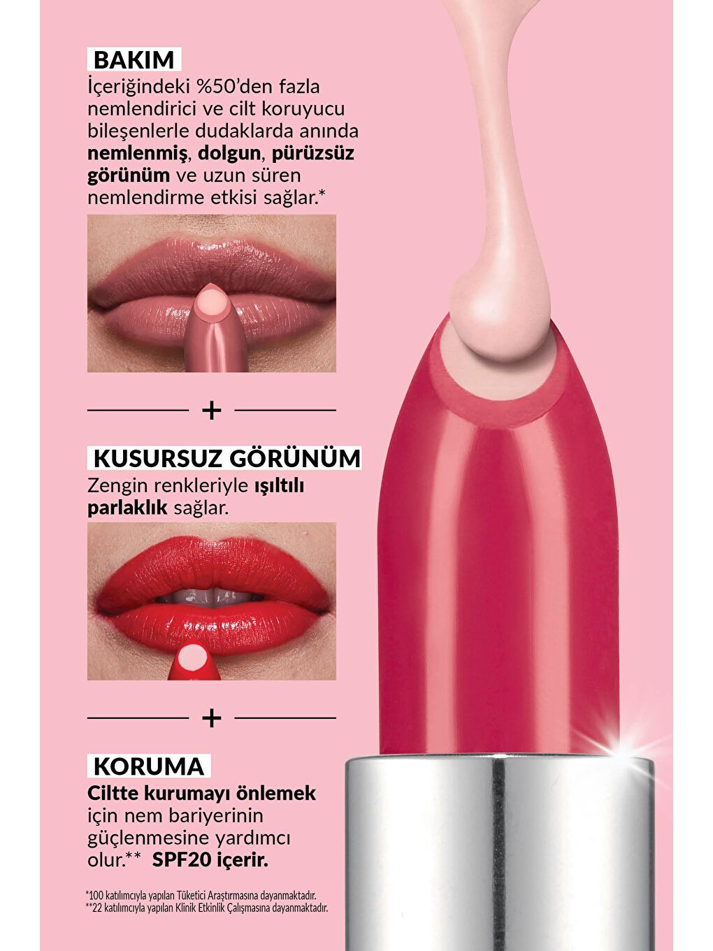 AVON Hydramatic Işıltılı Ruj Bright Pink - 3