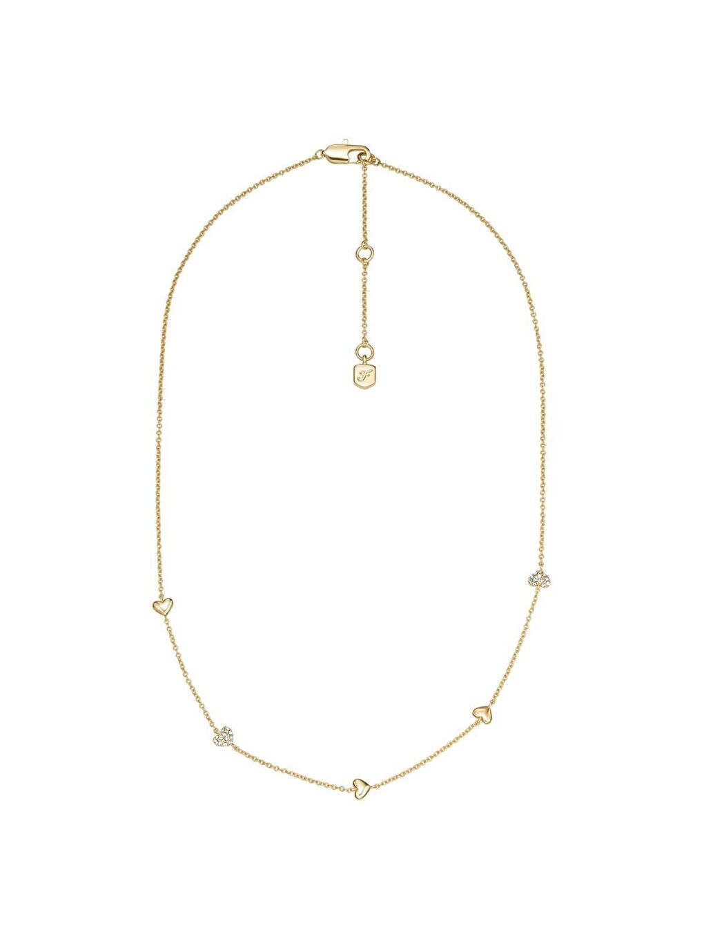 Sarı JA7298-710 Kalpli Kadın Kolye