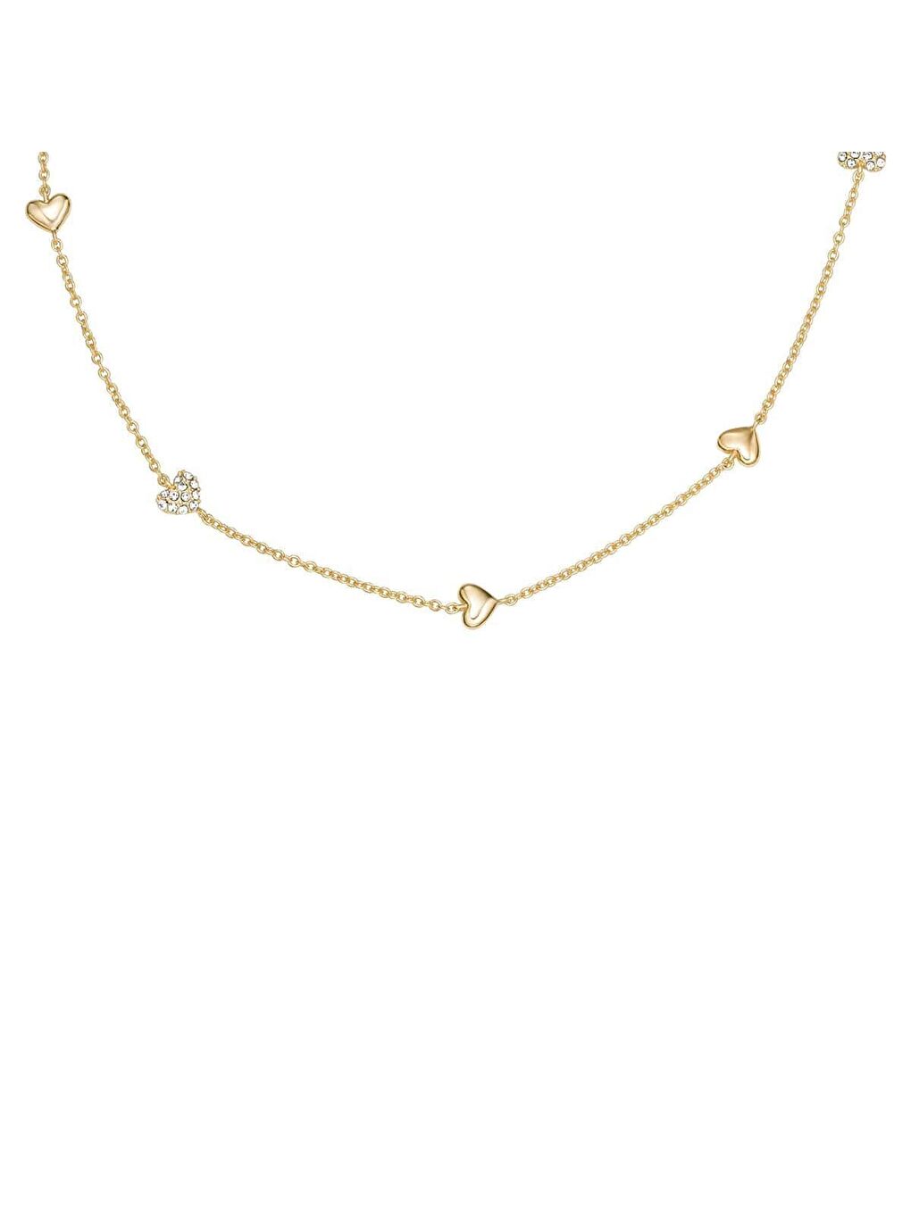 Sarı JA7298-710 Kalpli Kadın Kolye-1