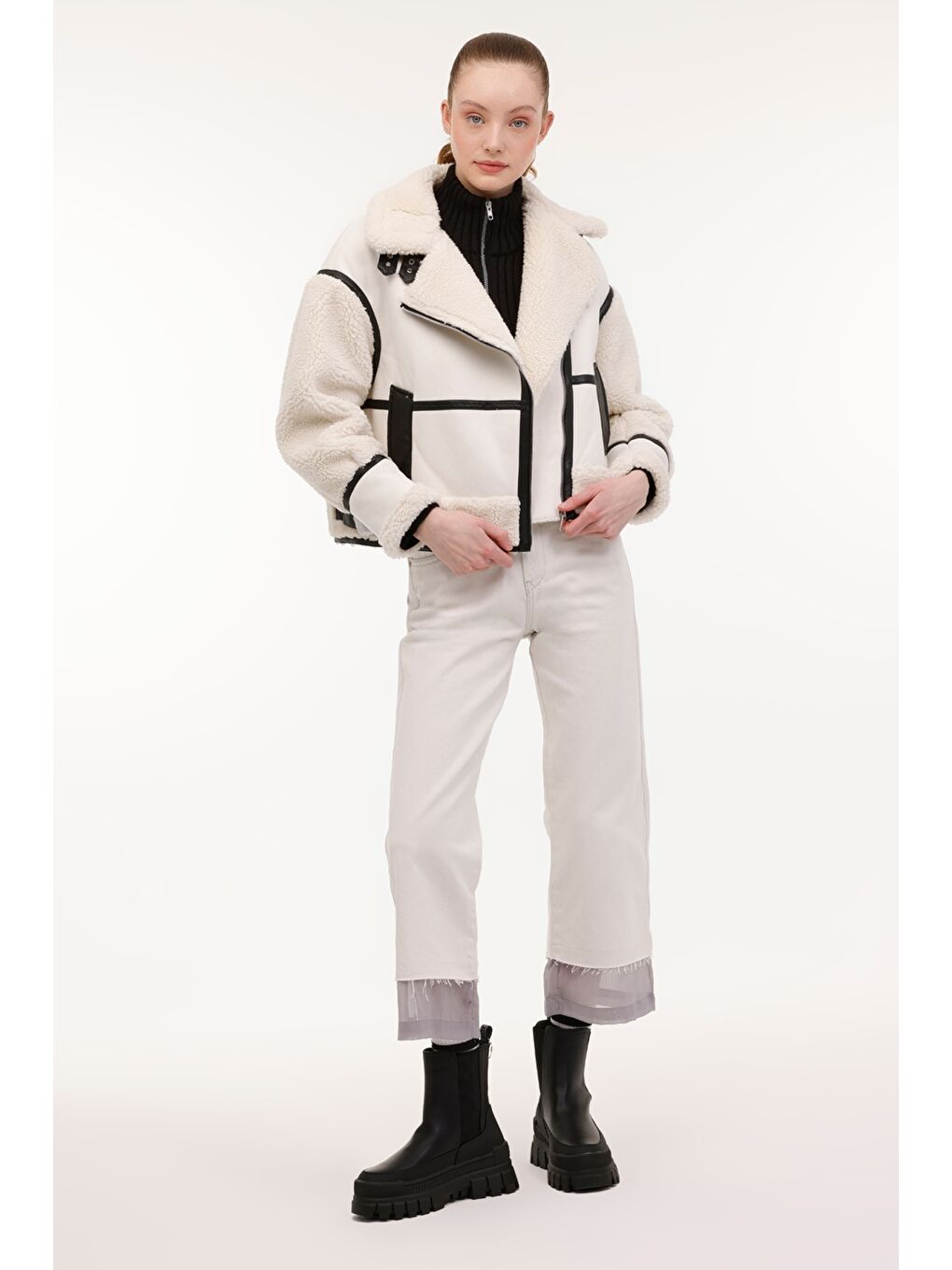 Bej WL NANCY 6NSED0203 4PR Ekru Kadın Mont-2