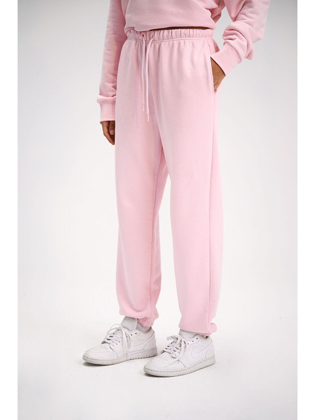 Kadın Timeless Jogger Pembe Eşofman Altı-4