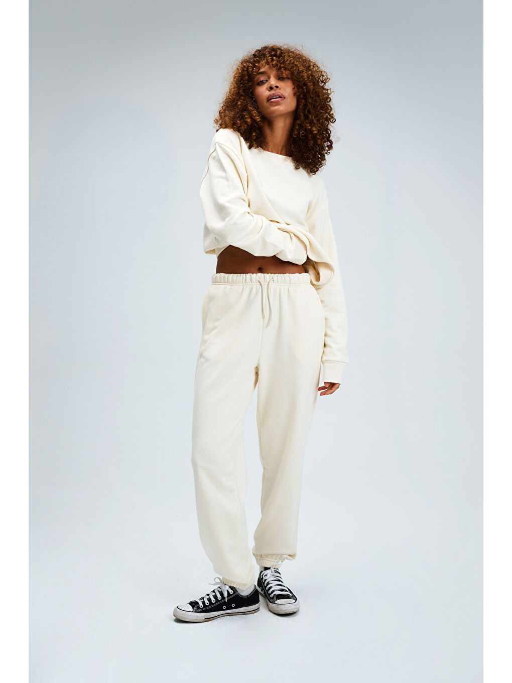 Ekru Kadın Timeless Jogger Krem Eşofman Altı