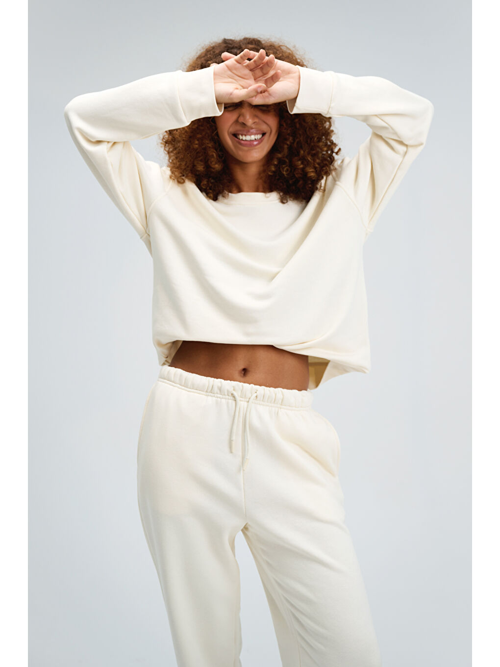 Ekru Kadın Timeless Jogger Krem Eşofman Altı-1
