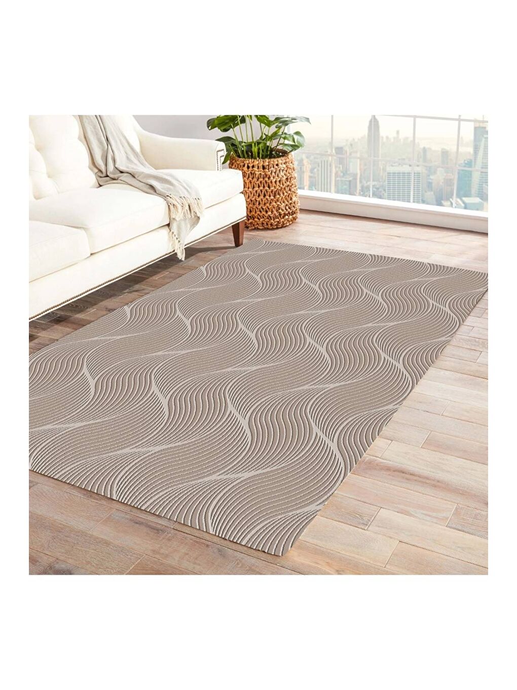 Rölyef Halı 80X150 Orla Bej BEJ