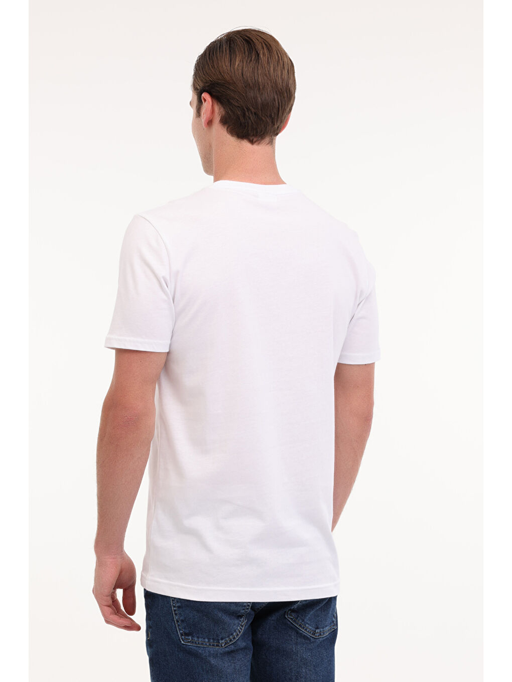 GTS01IY025 Beyaz Erkek Kısa Kol T-Shirt-1