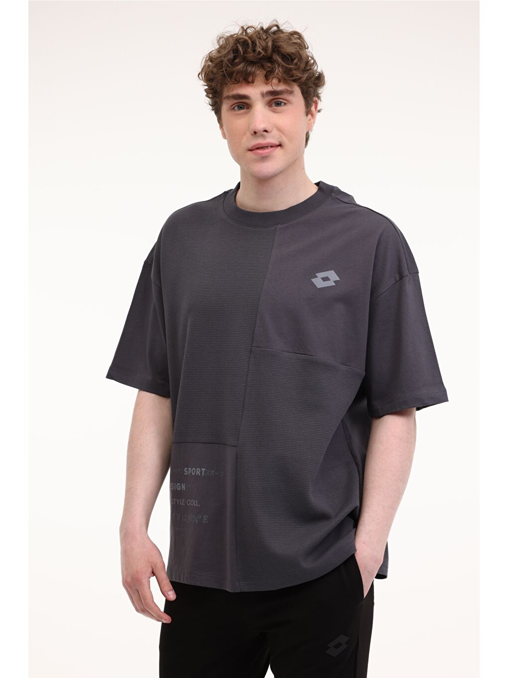 Gri M-PERLA TEE 5FX Antrasit Erkek Kısa Kol T-Shirt