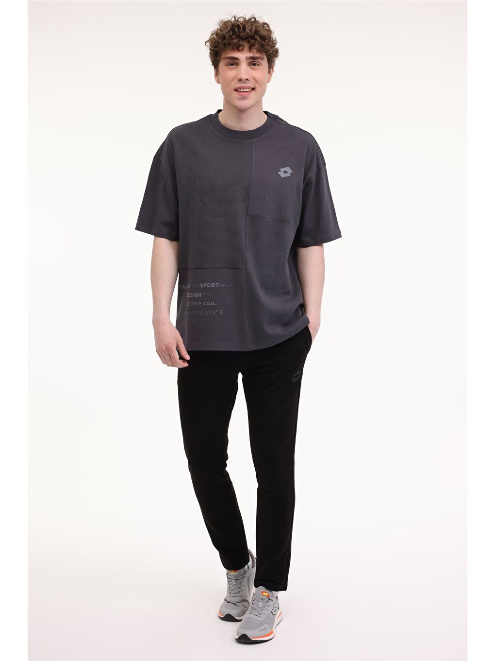 Gri M-PERLA TEE 5FX Antrasit Erkek Kısa Kol T-Shirt-2