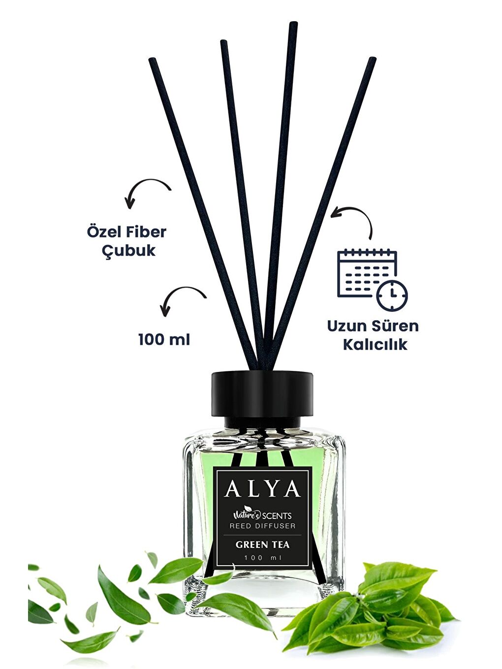 Alya Karışık Nature's Scents Green Tea Bambu Çubuklu Oda Kokusu - Yeşilçay Kokusu - 2