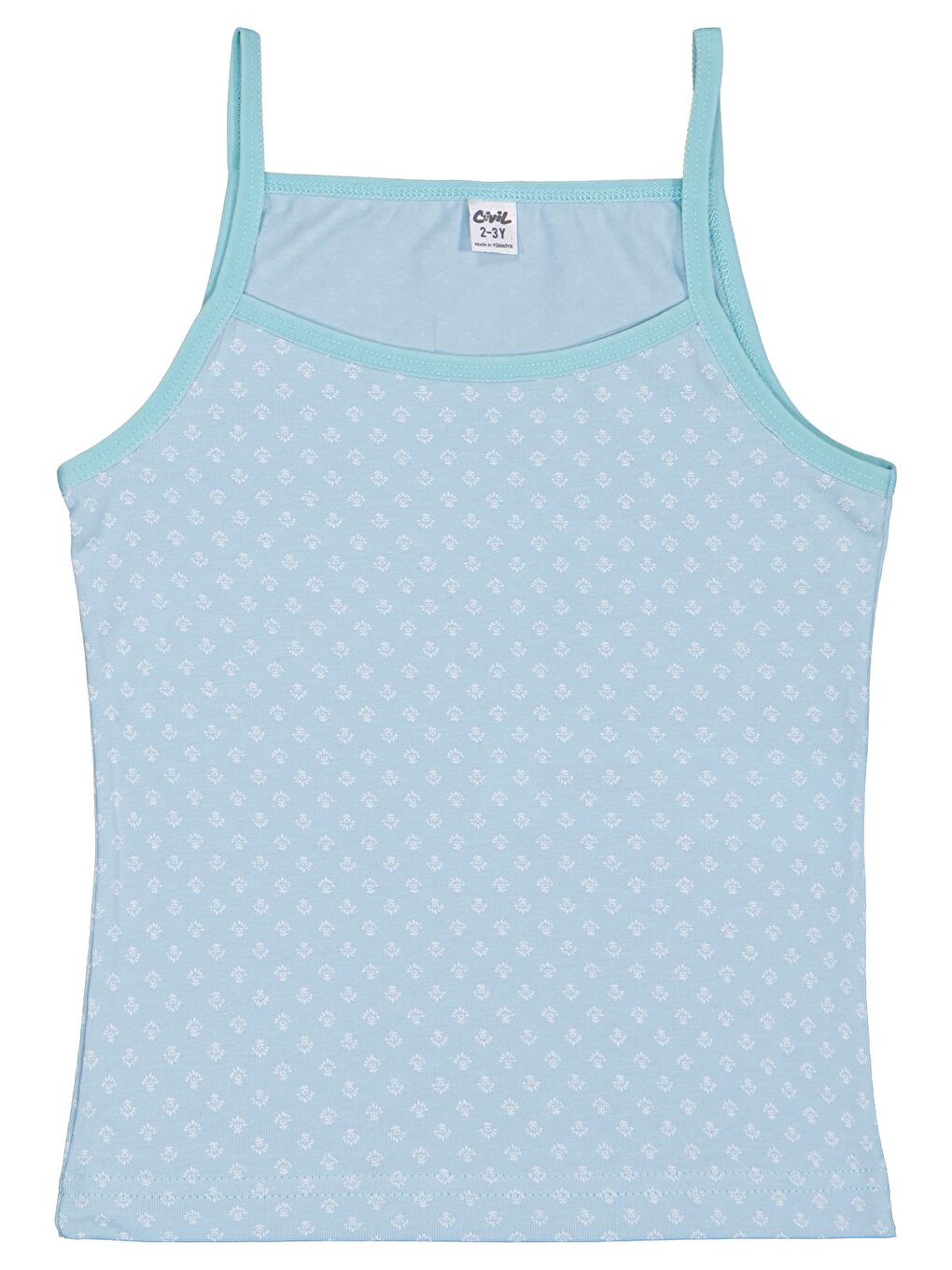 Beyaz Girls Mint-Ekru 2-10 Yaş Kız Çocuk 2'li Atlet - Standart-1