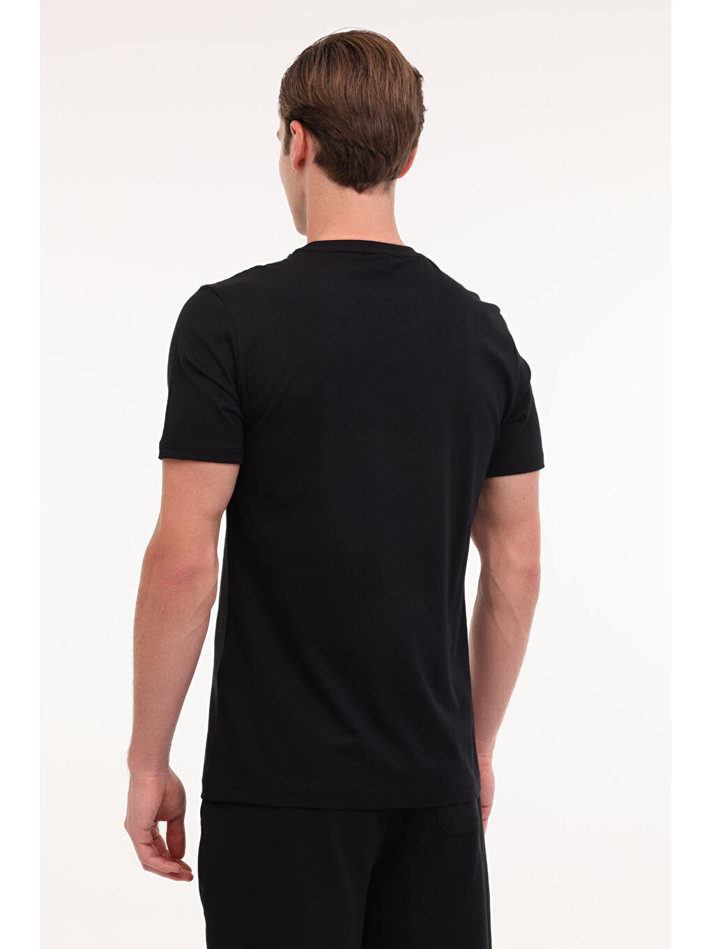 GEARTIY025 Siyah Erkek Kısa Kol T-Shirt-1