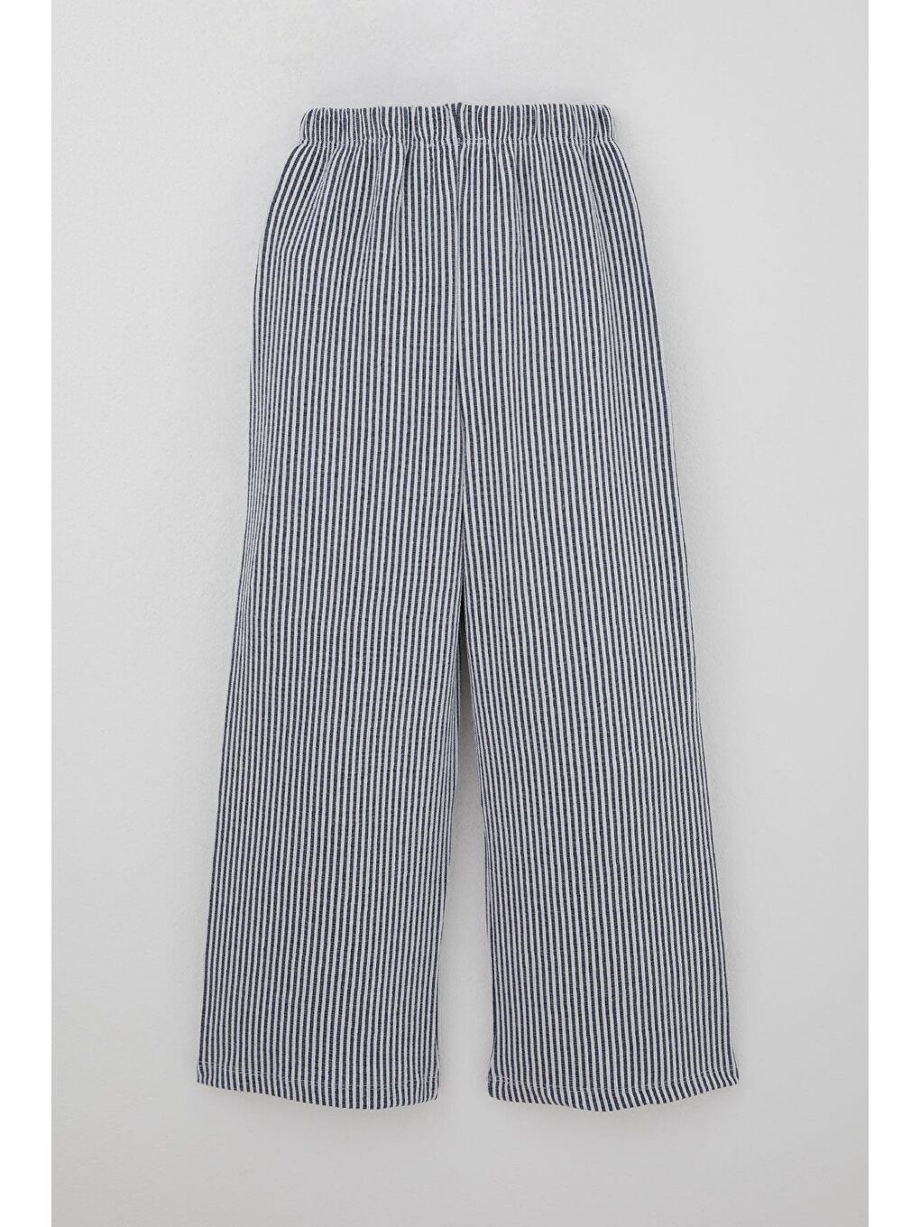 Kız Çocuk Pantolon Çizgili Bağcık Aksesuarlı Beli Lastik Detaylı Karışık Renk (8-14 Yaş)-1