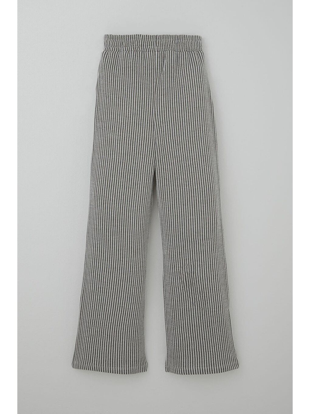 Kız Çocuk Pantolon Çizgili Fiyonk Bağcık Aksesuarlı Beli Lastik Detaylı Karışık Renk (4-8 Yaş)-1