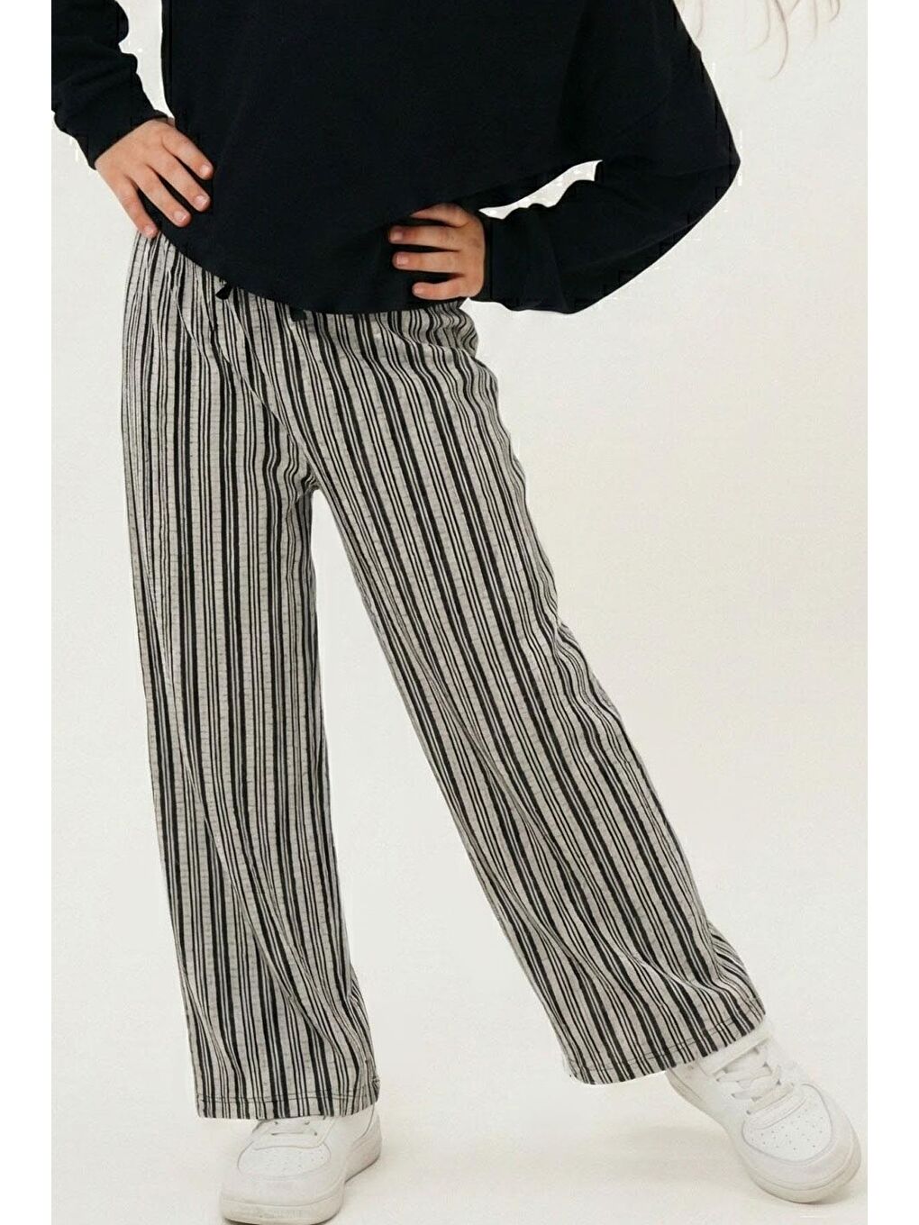 Kız Çocuk Pantolon Fiyonk Aksesuarlı Beli Lastikli Karışık Renk (4-8 Yaş)-2