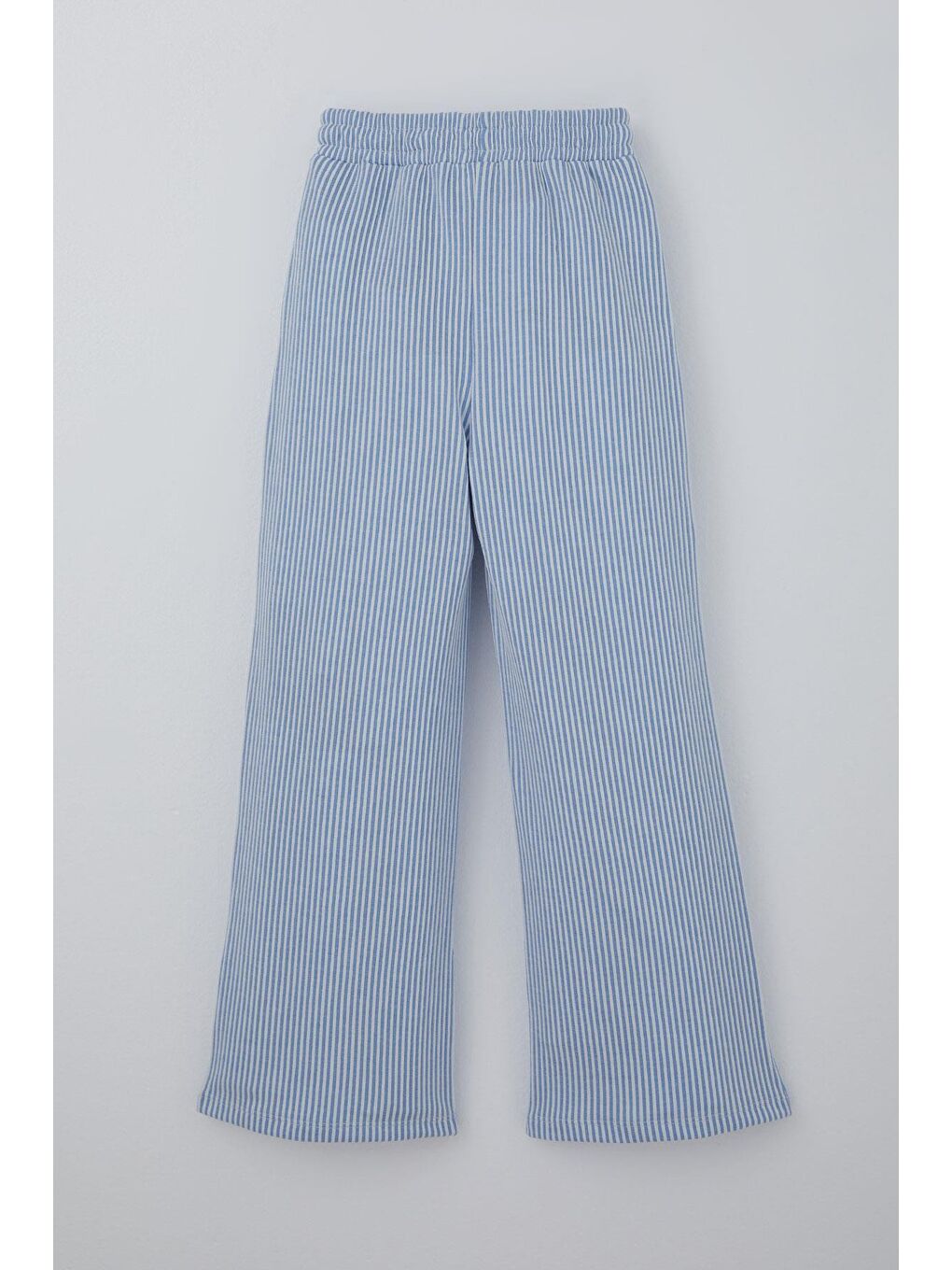 Kız Çocuk Pantolon Çizgili Fiyonk Bağcık Aksesuarlı Beli Lastik Detaylı Karışık Renk (4-8 Yaş)-1