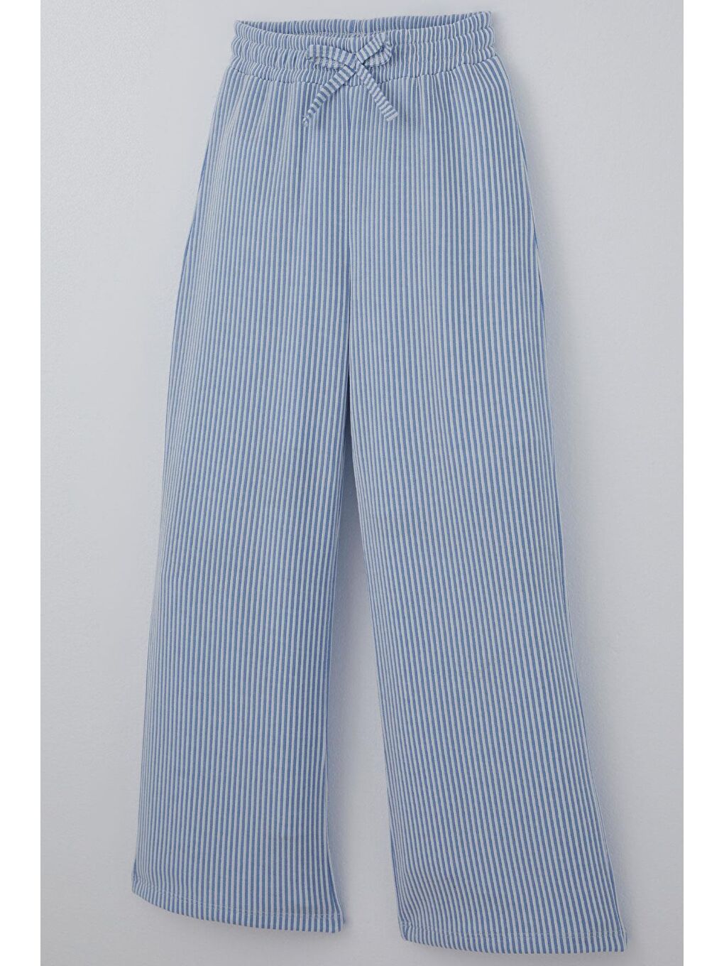 Kız Çocuk Pantolon Çizgili Fiyonk Bağcık Aksesuarlı Beli Lastik Detaylı Karışık Renk (4-8 Yaş)-2