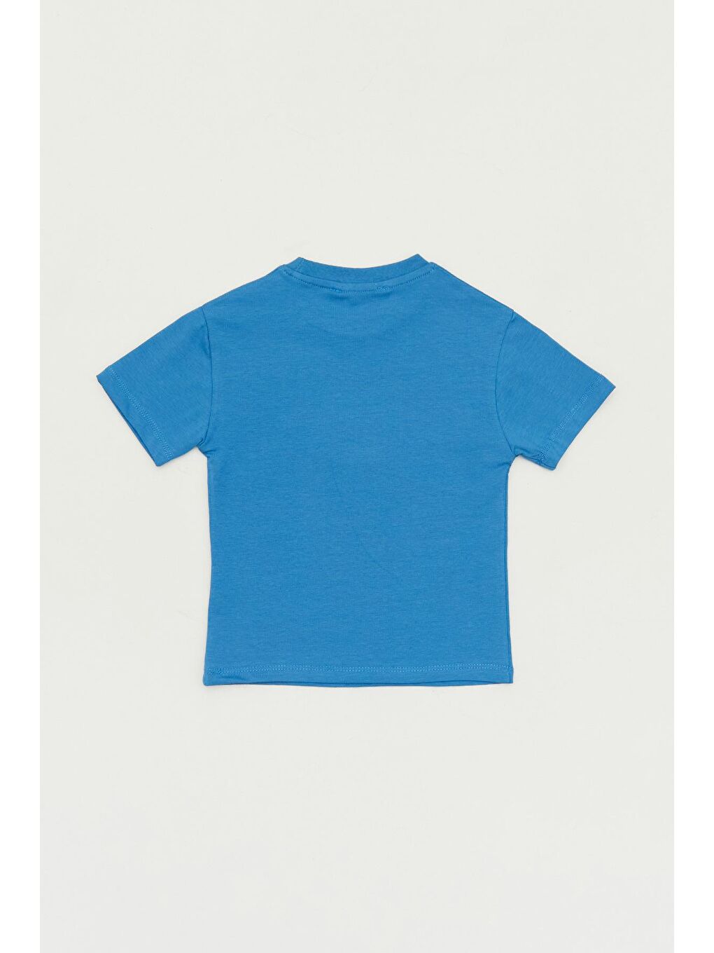 İndigo Baskılı Bisiklet Yaka Erkek Çocuk Tişört-1