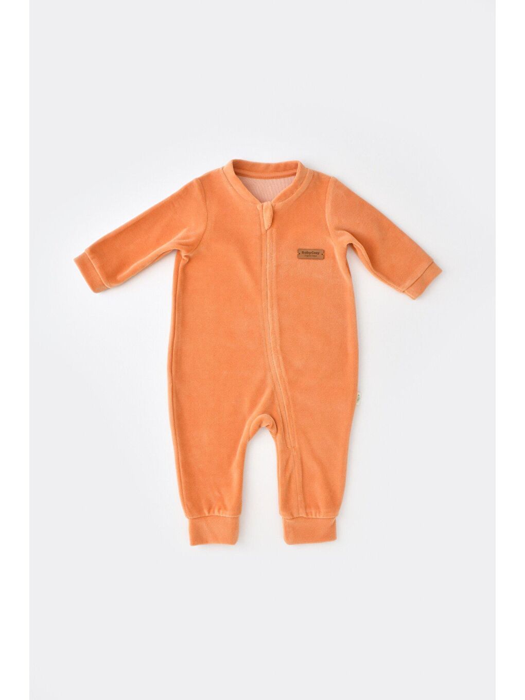 Mercan Kadife Fermuarlı Tulum-1