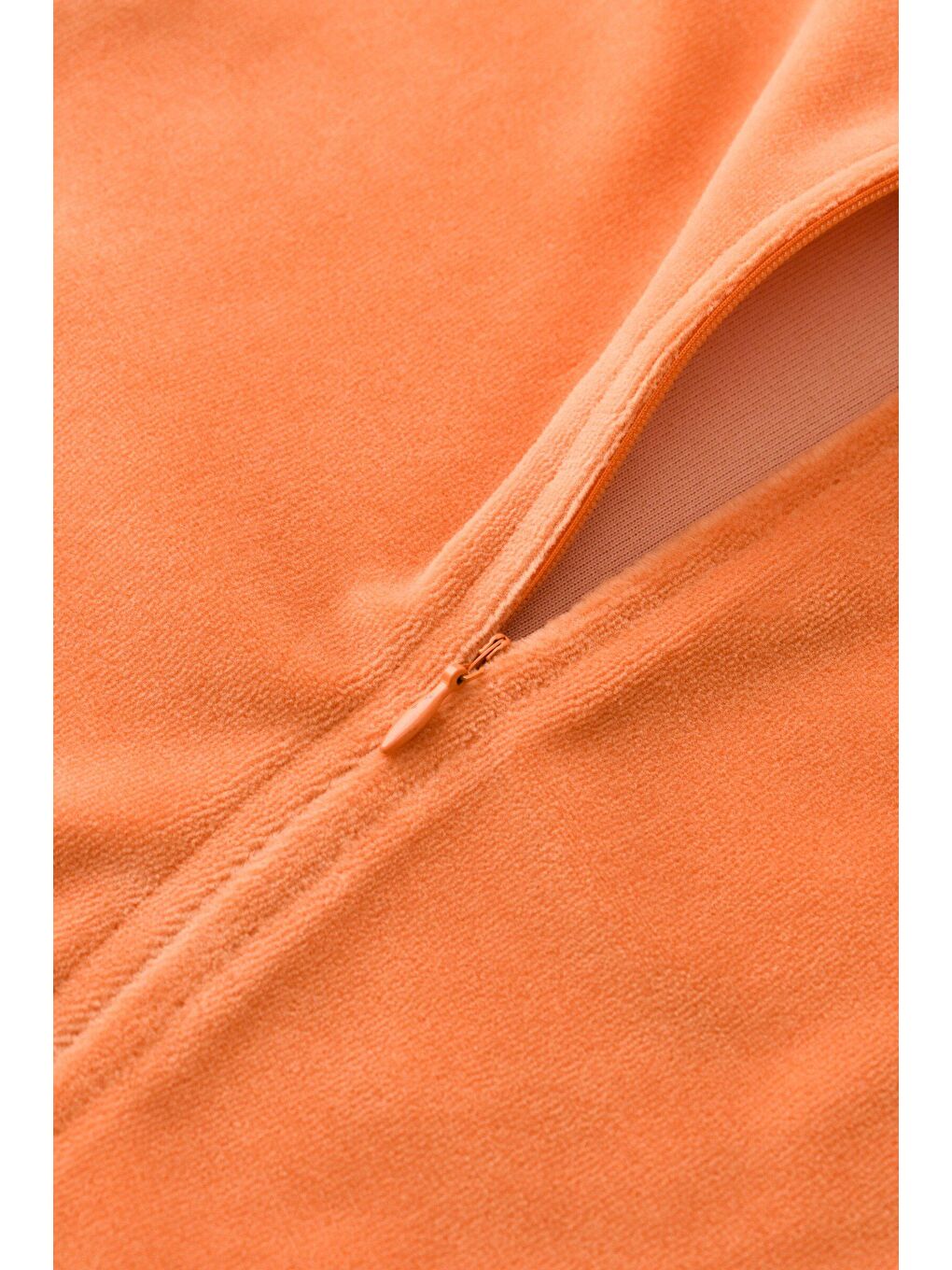 Mercan Kadife Fermuarlı Tulum-4