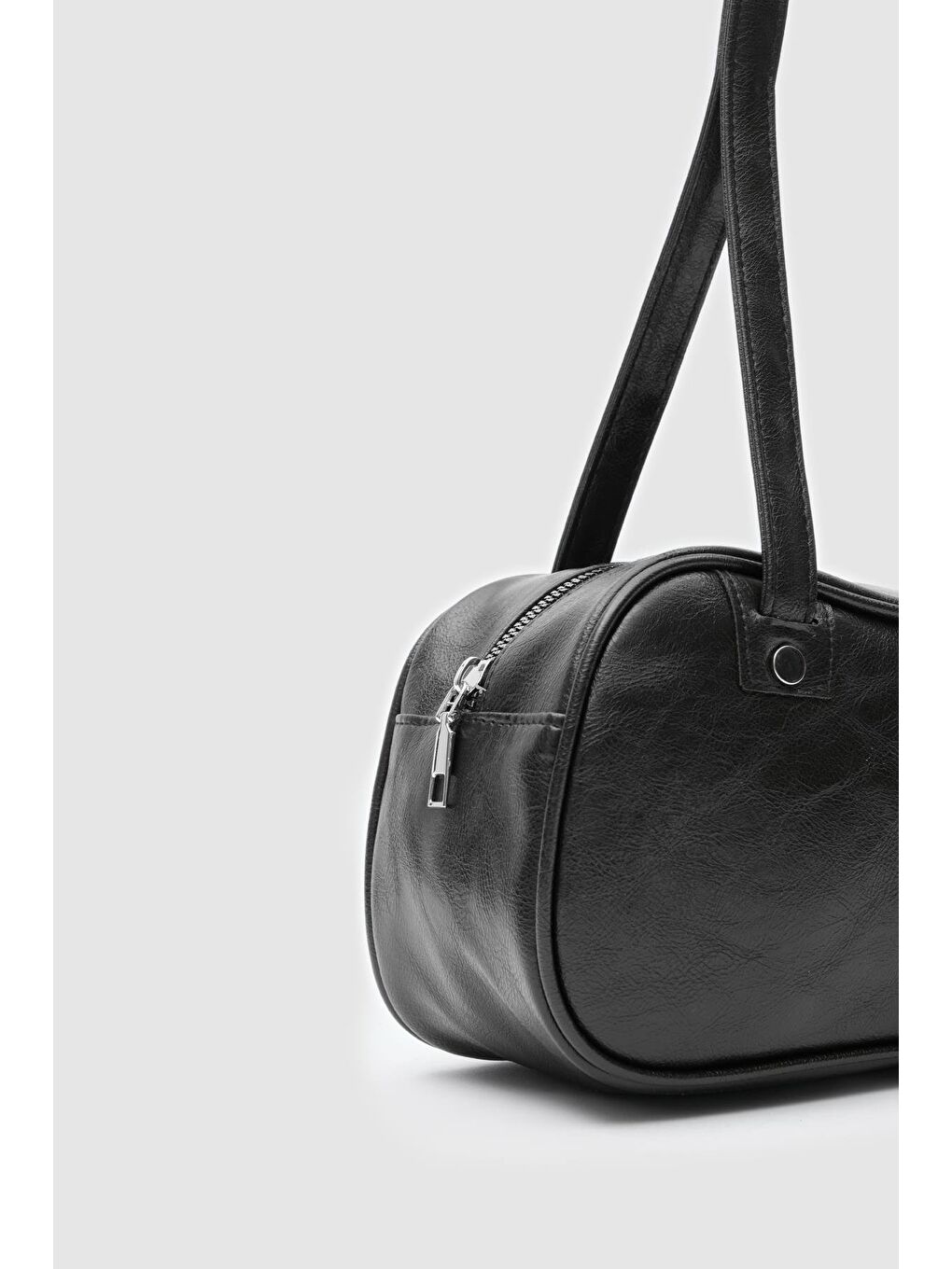 Baguet Vintage Baget Çanta Siyah-3