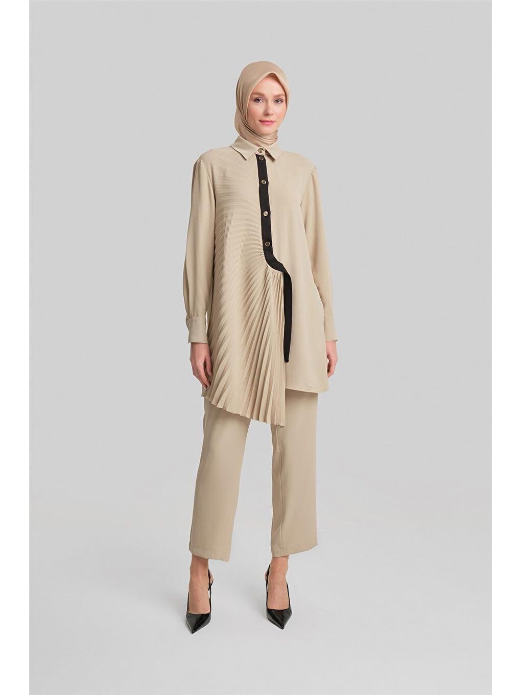 Soley Detaylı Monokrom Takım 24Y6815 Bej