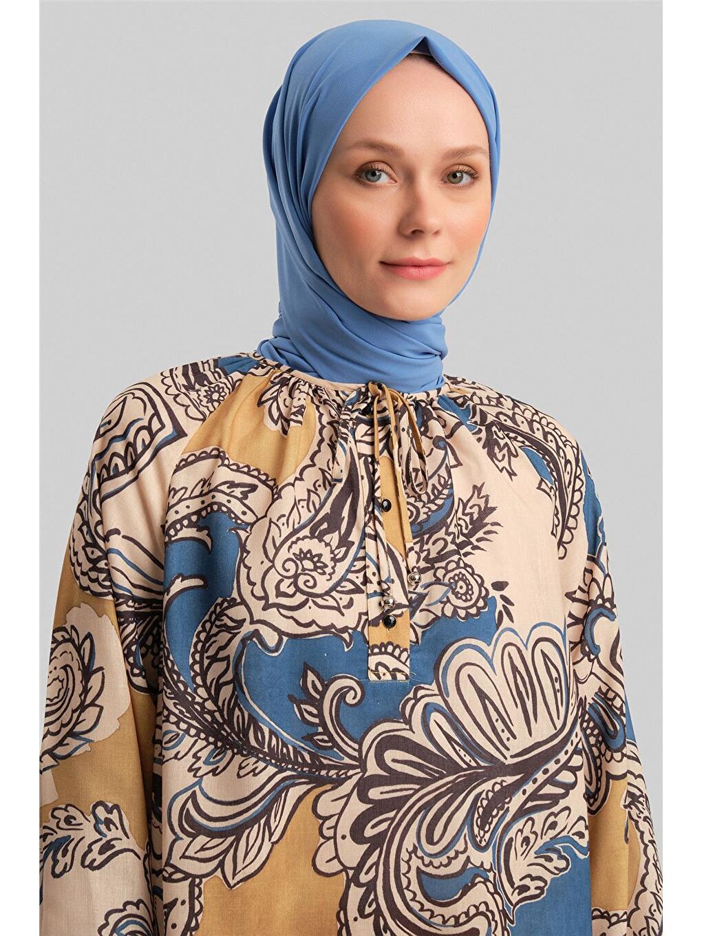 Sarı Pantolonlu Desenli Takım 24Y6834 Safran-3