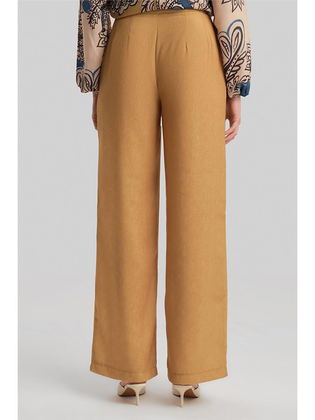 Sarı Pantolonlu Desenli Takım 24Y6834 Safran-8