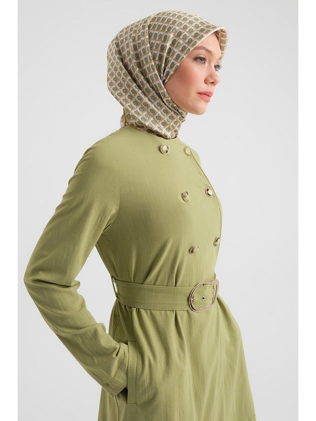 Ceketi Kruvaze Pantolonlu Takım 24Y6803 Yeşil