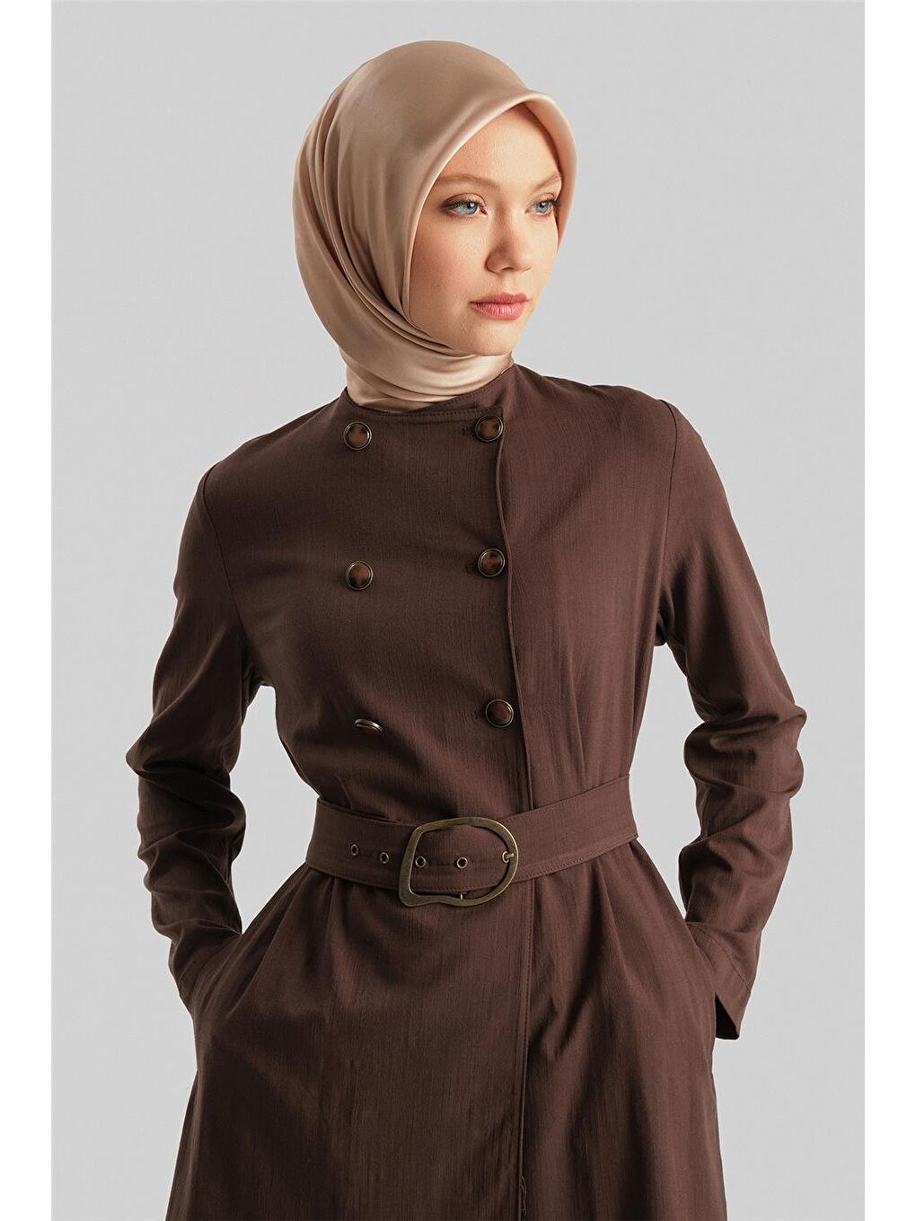 Kahverengi Ceketi Kruvaze Pantolonlu Takım 24Y6803 Acı Kahve