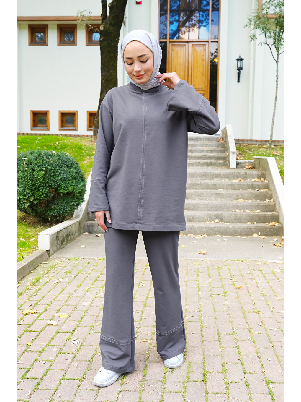 Süs Dikiş İkili Takım Gri-1