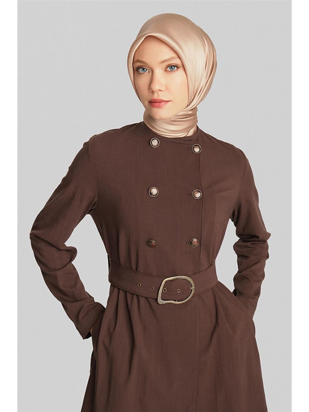 Kahverengi Ceketi Kruvaze Pantolonlu Takım 24Y6803 Acı Kahve-3