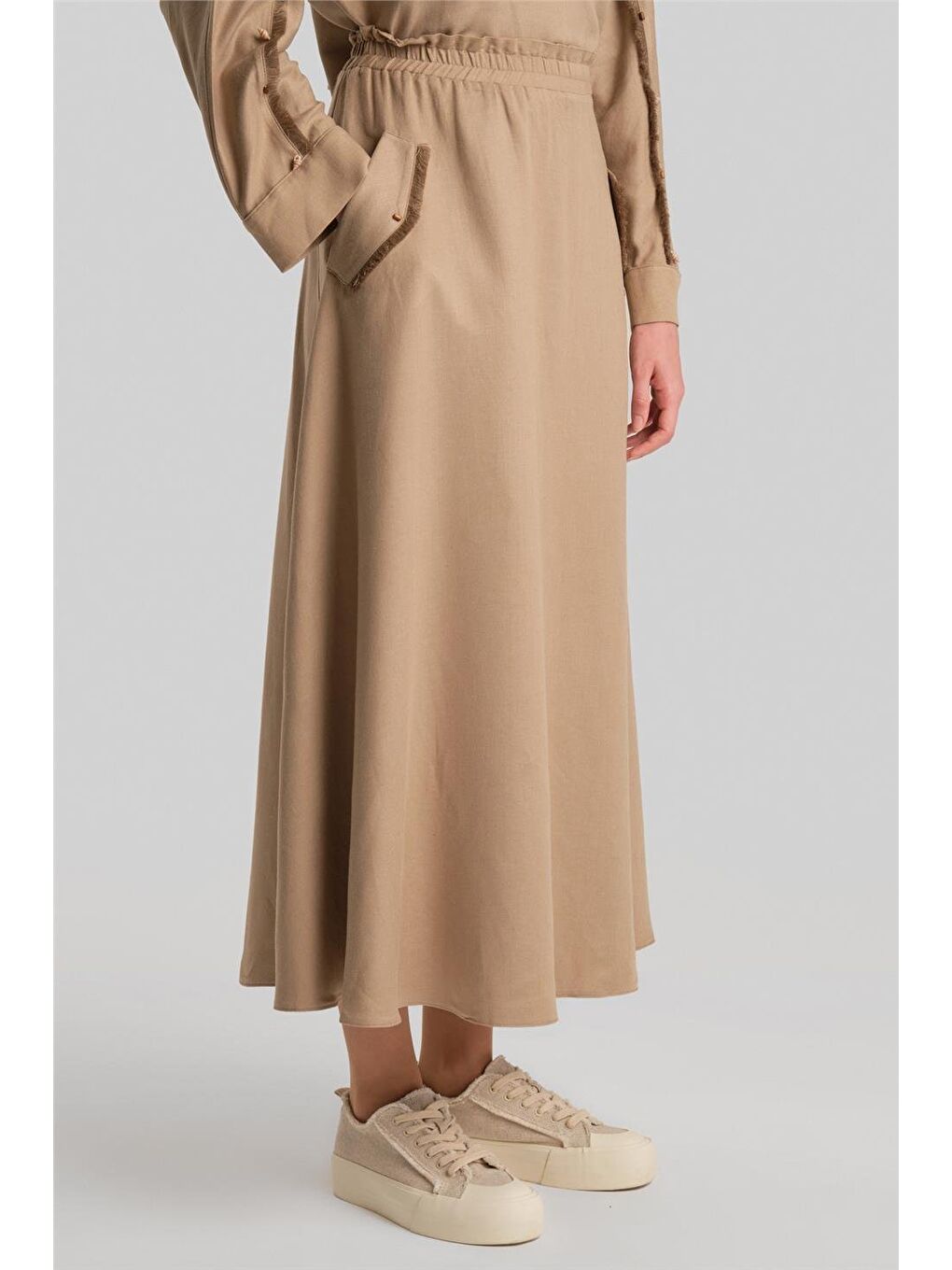 Deniz Kabuklu Viskon Takım 24Y6824 Bej-6