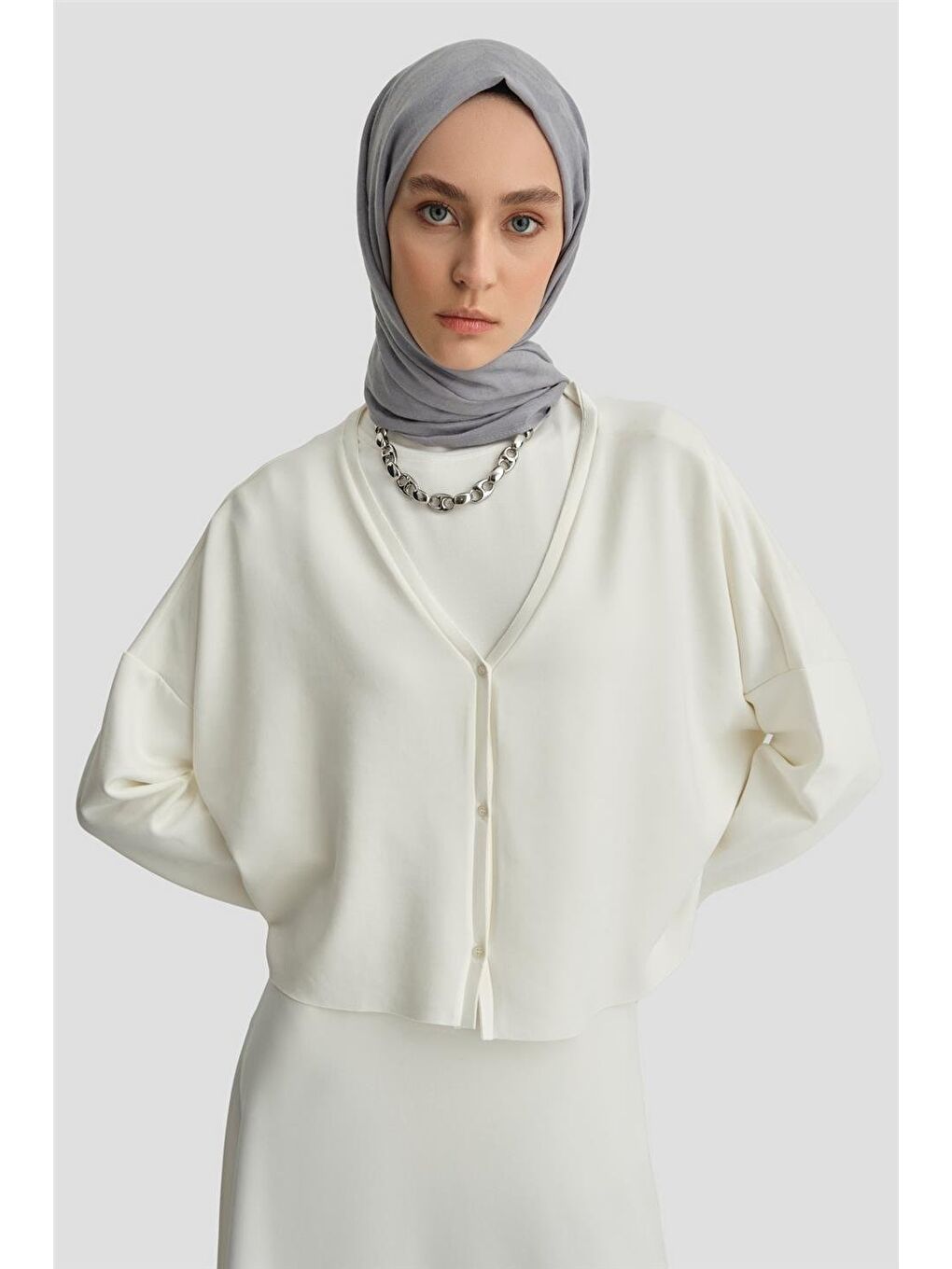 Bej Örme Hırkalı Takım 24Kd6816 Ekru-2