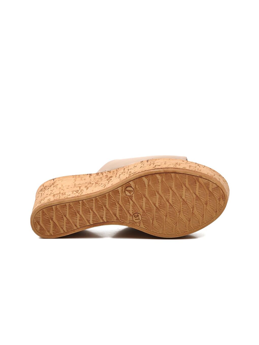 Bej Kadın Dolgu Topuklu Terlik 552209-4