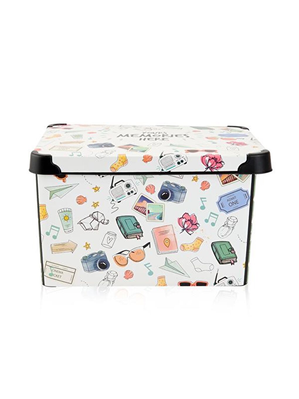 Karışık Hatıra Figürlü Saklama Kutusu - Renkli - 22 lt-2