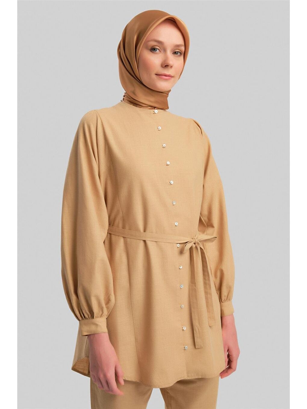 Brit Düğmeli Takım 24Y6826 Bej-2