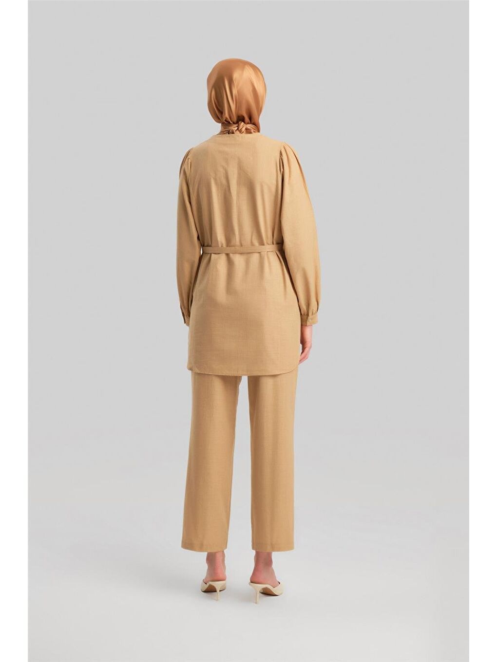 Brit Düğmeli Takım 24Y6826 Bej-4