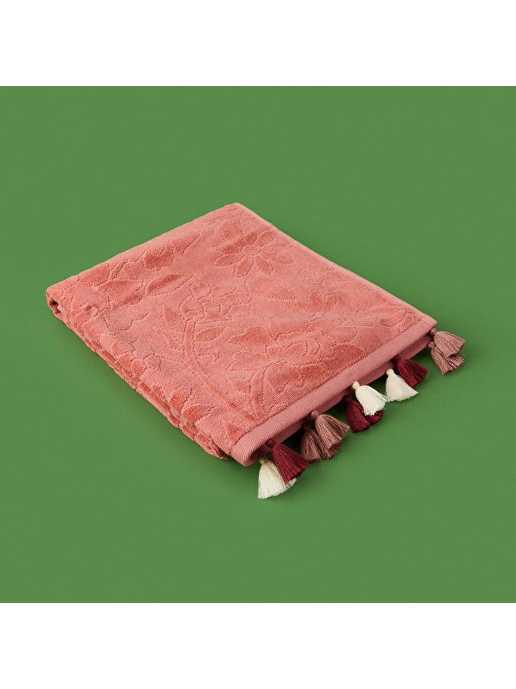 Pembe Soft Granny Summer Flos Yüz Havlusu - Gülkurusu - 50x90 cm-2