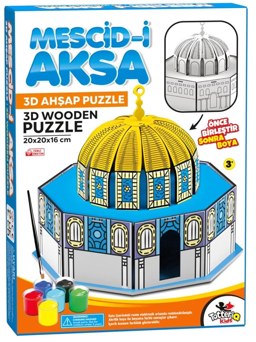 Oyuncak Mescid-İ Aksa 3D Ahsap Puzzle - Standart Standart