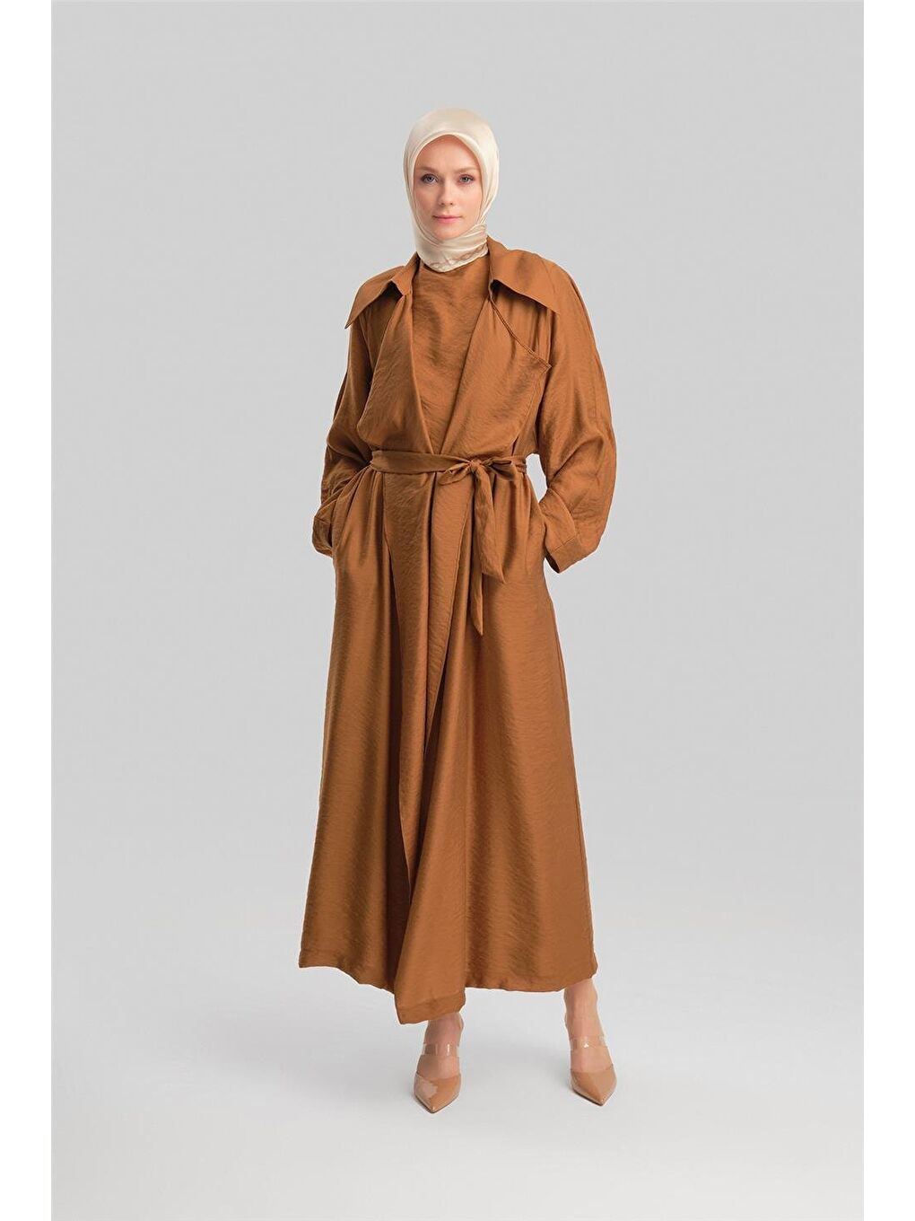 Kemerli İkili Takım 24Y6820 Kahverengi-1