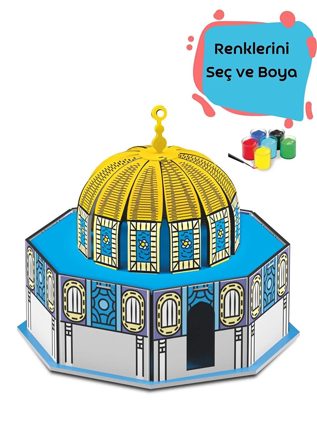 Oyuncak Mescid-İ Aksa 3D Ahsap Puzzle - Standart Standart-3