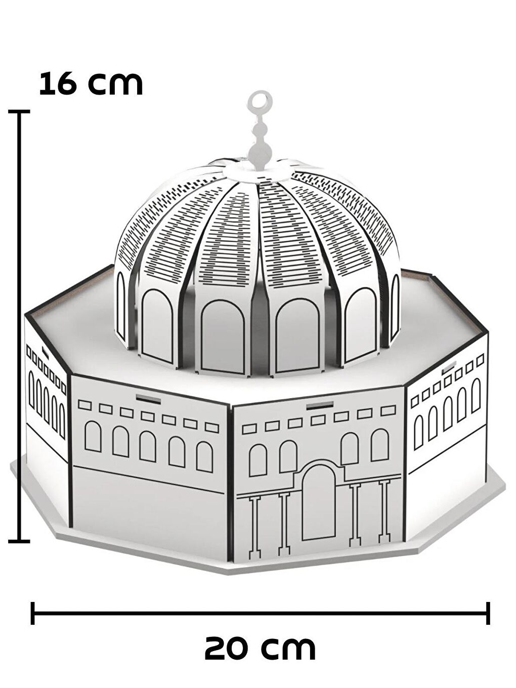 Oyuncak Mescid-İ Aksa 3D Ahsap Puzzle - Standart Standart-4