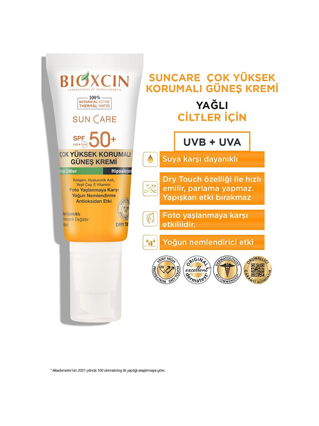 Bioxcin Renksiz Yüksek Korumalı Yağlı Ciltler Güneş Kremi Spf 50+ 50 ml - 2