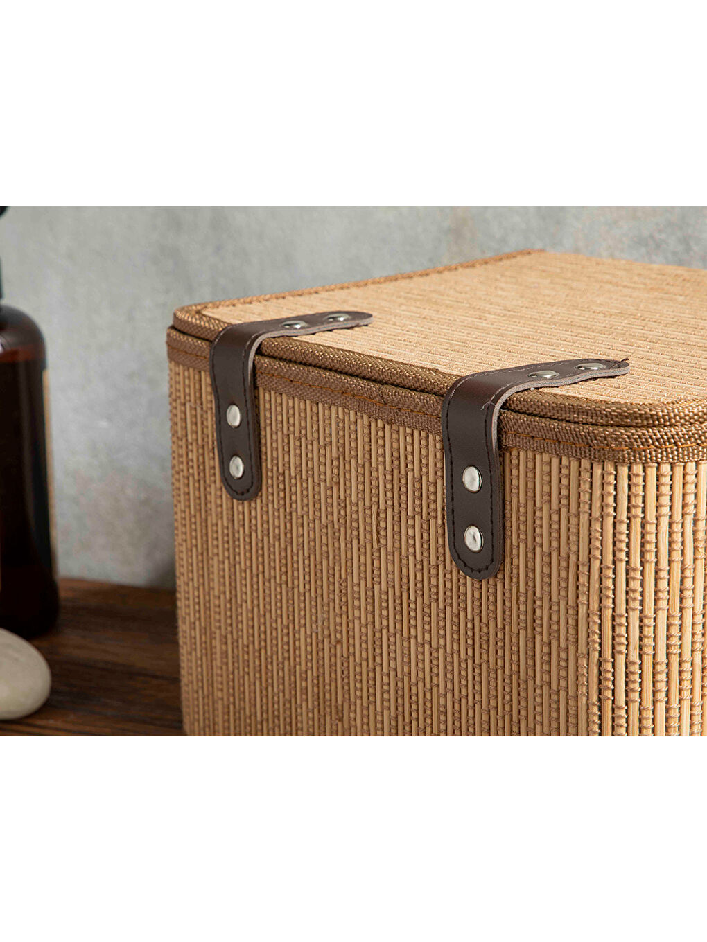 Gina Bambu Saklama Kutusu Açık Kahverengi-3