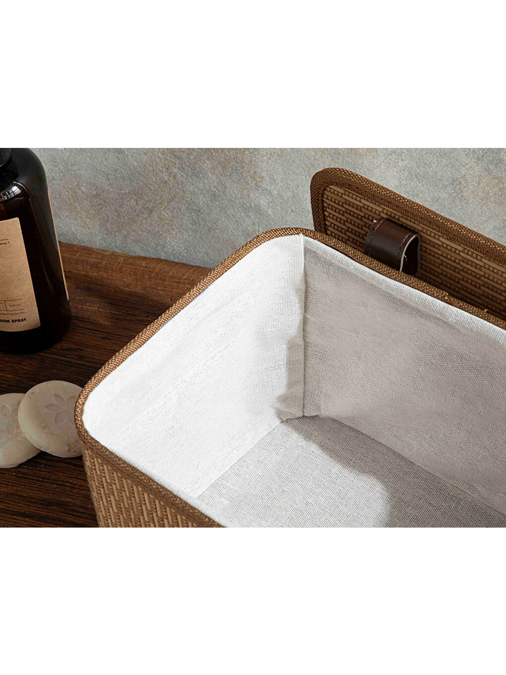 Gina Bambu Saklama Kutusu Açık Kahverengi-4